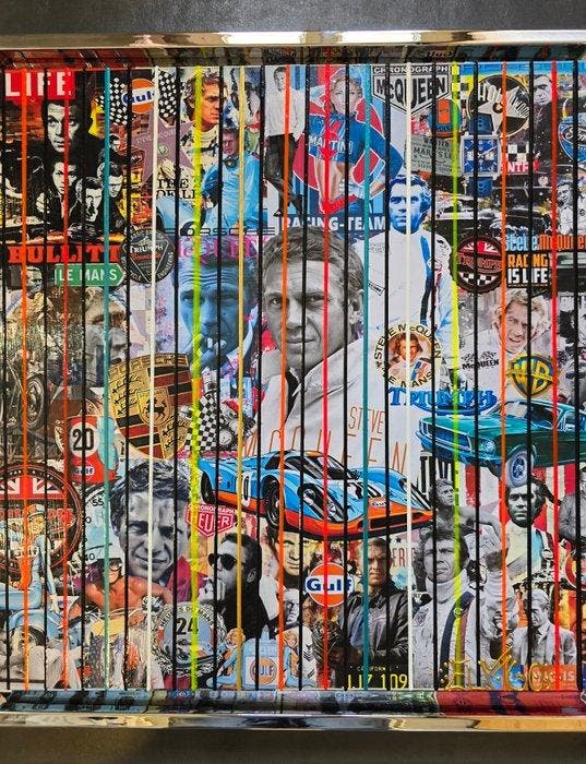 Elmago - Steve mc queen sport legend 5 codebarre (large), Antiquités & Art, Art | Peinture | Moderne