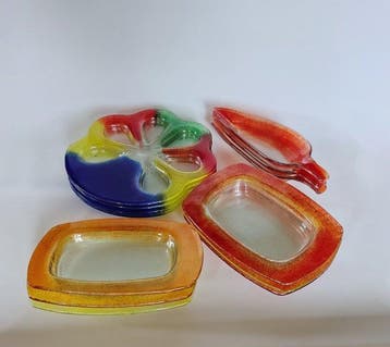 Bord (13) - art-glass, Antiek en Kunst