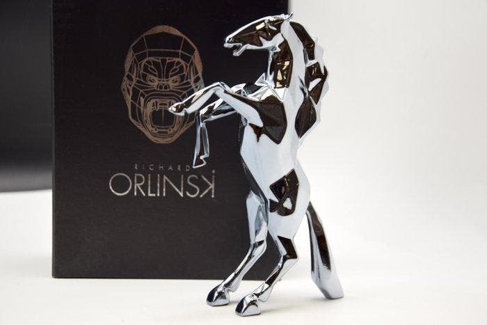 Richard Orlinski (1966) - Horse Spirit (Pearl Grey Edition), Antiquités & Art, Art | Objets design
