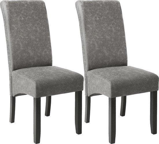 2dekans | tectake® - 2 eetkamerstoelen met ergonomische, Huis en Inrichting, Stoelen, Ophalen of Verzenden