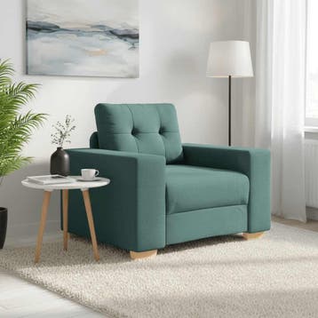 vidaXL Sofastoel Donkergroen 100x78x80 cm Stof, Verzenden, Nieuw