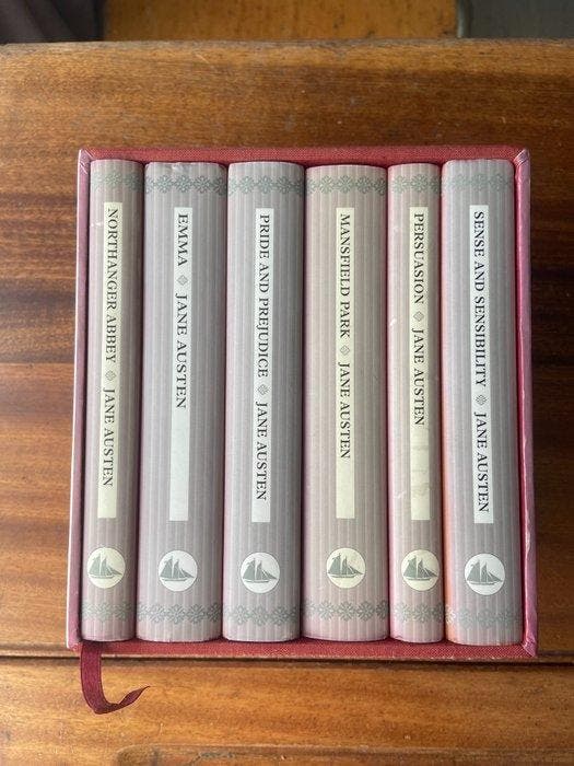 Jane Austen - Boxed set of 6 books. Pride and prejudice., Antiquités & Art, Antiquités | Livres & Manuscrits