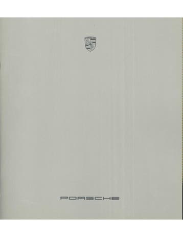 1986 PORSCHE PROGRAMMA BROCHURE DUITS