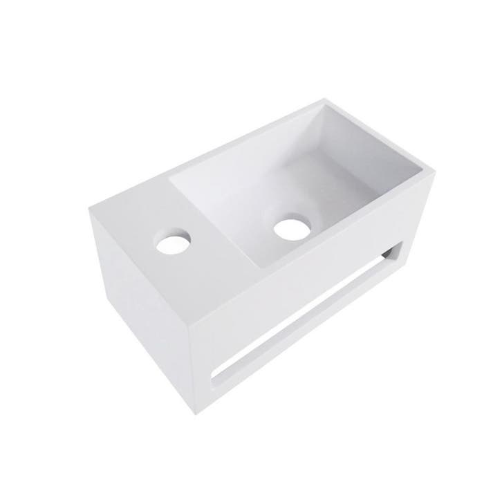 Fontein met Handdoekhouder Wiesbaden Solid Surface (kraangat, Doe-het-zelf en Bouw, Sanitair, Overige typen, Nieuw, Ophalen of Verzenden
