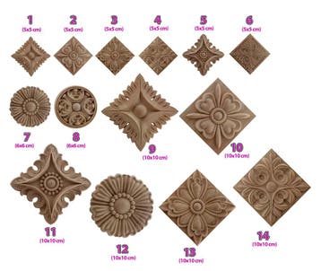 Decoratief houten ornament voor Interieurtoepassingen (mode, Verzenden, Nieuw