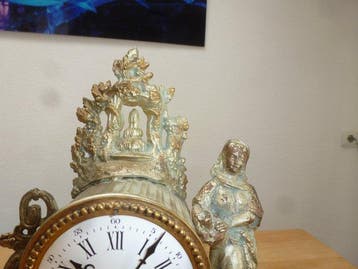 Horloge de table - Bronze, Marbre - 1920-1930, Antiquités & Art
