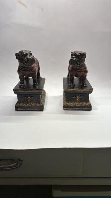 Boekensteunen (2) - Resina Ceramica - Fermalibri vintage