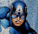 David Law - Captain America - Format XL 50x75, Antiek en Kunst