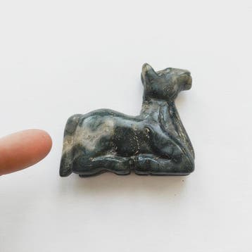 Oud Tibetaans of Nepalees Gestreepte agaat Rustend Paard