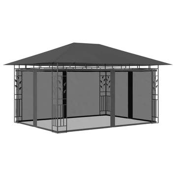 vidaXL Prieel met klamboe LED-lichtslinger 4x3x2,73 m, Verzenden, Nieuw
