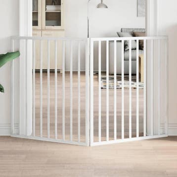vidaXL Hondenhek opvouwbaar 2 panelen wit 160 cm, Verzenden, Nieuw