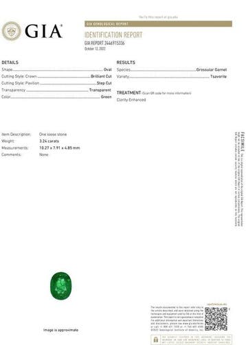 Cocktailring - 14 karaat Witgoud - 3.45ct. tw. Tsavoriet -