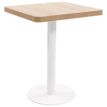 vidaXL Bistrotafel 60x60 cm MDF lichtbruin, Verzenden, Nieuw