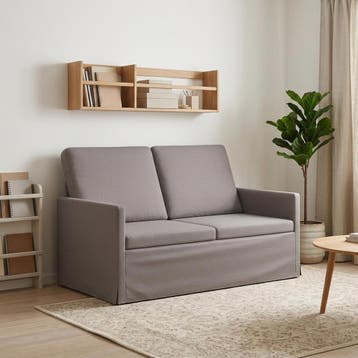 vidaXL 2-zitsbank / zetel Taupe 130 x 81 x 82 cm Stof, Huis en Inrichting, Verzenden, Nieuw
