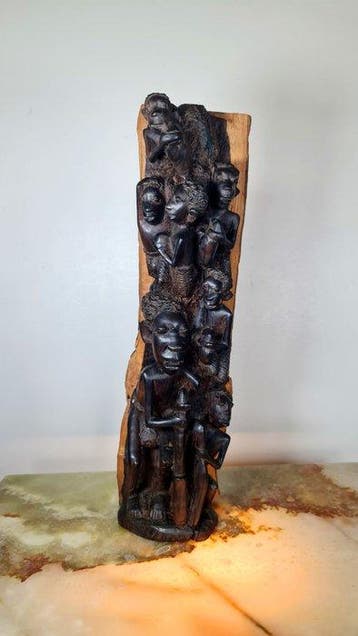 Totem Spirituel arbre de vie, 1960s - Snijwerk -