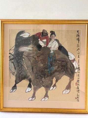 Camel Caravans in the Desert - Zheng Junli - China
