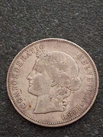 Suisse. 5 Francs 1888 / Keydate, Postzegels en Munten