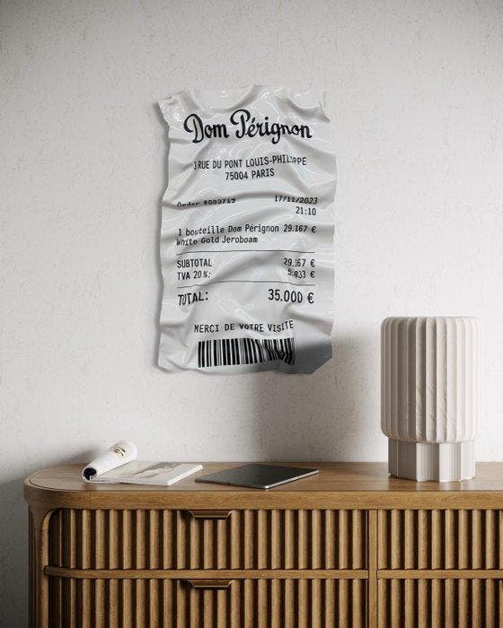 Soyz Bank (1988) - Dom Pérignon ticket, Antiek en Kunst, Kunst | Designobjecten