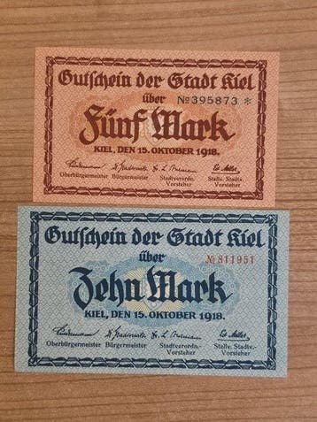 Duitsland. Mark 1918-1923 – Kiel – Notgeld (Gutscheine),