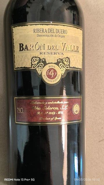2021 Viña Solorca, Barón del Valle - Ribera del Duero, Nieuw