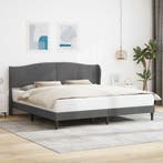 vidaXL Bedframe met hoofdeinde Donkergrijs 180 x 200 cm, Verzenden