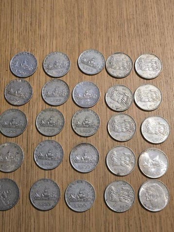 Italie, République 500 Lire argento (25 monete)