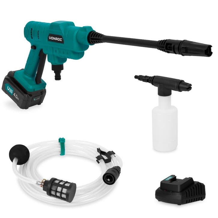 Accu drukreiniger 20V | Incl. Accessoires - Incl. 4.0Ah Accu, Tuin en Terras, Hogedrukreinigers, Nieuw, Verzenden