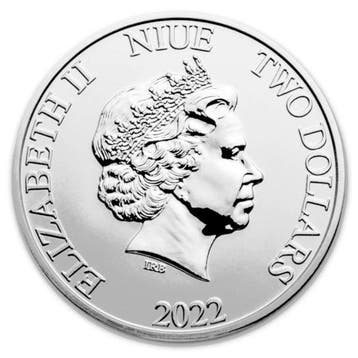 Niue. 2 Dollars 2022 1 oz $2 NZD Niue Silver Hawksbill