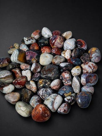 ***GEEN MINIMUMPRIJS*** Crazy Lace Agate Trommelstenen – 1