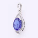 Zonder minimumprijs - Hanger Platina - 2.88ct. tw. Tanzaniet