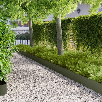 vidaXL Gazonrand 20 st 102 x 15 x 4 cm Staal Olijfgroen, Verzenden, Nieuw