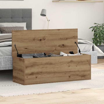 vidaXL Opslagdoos Artisan Eiken 102 x 35 x 35 cm Bewerkt, Verzenden, Nieuw