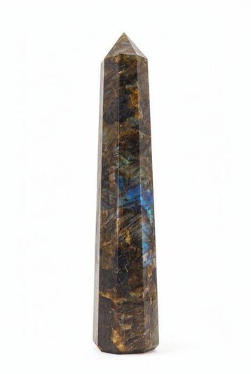 Obélisque naturel en labradorite extraordinaire de 310 mm –, Collections, Minéraux & Fossiles