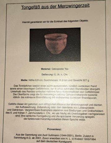 Vroeg-middeleeuws Keramiek Merovingisch aardewerk uit de, Antiek en Kunst