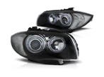 Angel Eyes koplamp units Black geschikt voor BMW E81 E87, Verzenden