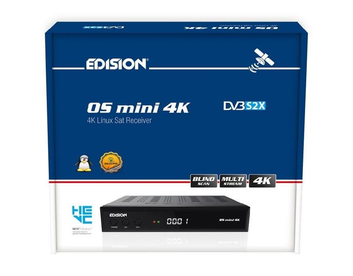 Edision OS Mini 4K - S2X, Audio, Tv en Foto, Schotelantennes, Nieuw, Ophalen of Verzenden