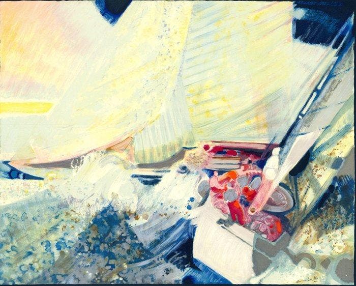 Paul Ambille (1930-2010) - Americas Cup - Grand format, Antiquités & Art, Antiquités | Autres Antiquités
