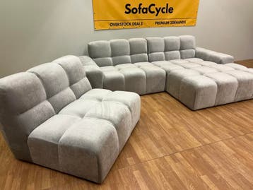 OVERSTOCK DEALS SofaCycle - Grijze hoekzetel (NIEUW), Huis en Inrichting, Ophalen of Verzenden, Nieuw