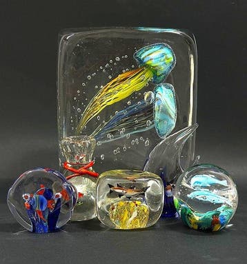 Set di 6 Sculture Acquario - sculptuur, Murano - 0 cm -