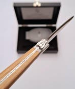 Laguiole - Oyster Knife & Oyster holder - Oak Wood handle -