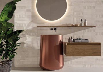 Wandtegel Equipe Cerámica Mussa Beige Glans 7,5x30, Nieuw, 20 tot 40 cm, 10 m² of meer, Wandtegels