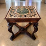 Tafel - Veelkleurig marmer - Piano met marmeren inleg