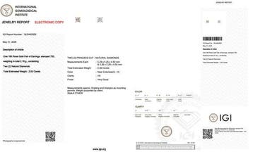 Boucles doreilles - 18 carats Or rose - 2.02ct. tw. Diamant