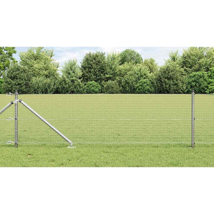 vidaXL gelast draadhek met grondpennen 25 x 0,4 m, Tuin en Terras, Tuinhekken en Hekwerk, Nieuw, Verzenden