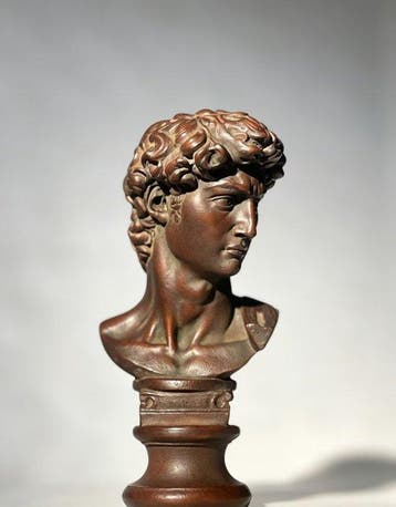 sculptuur, Bust of David - 20 cm - koudgegoten keramiek