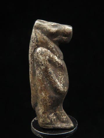 Oud-Egyptisch Zilver amuleet van Taweret, de, Antiek en Kunst