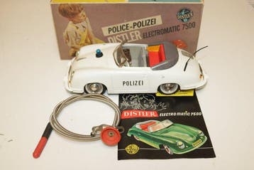 Distler - Blikken speelgoed - Electromatic 7500 Porsche met, Antiek en Kunst