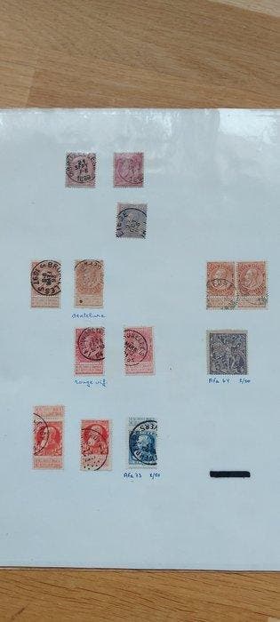 Belgische postzegelverzameling IoT en Belgische envelop -, Postzegels en Munten, Postzegels | Europa | België