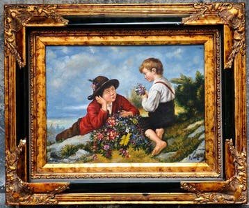 Felix Schlesinger (1833–1910) Dans le goût de - Les petits