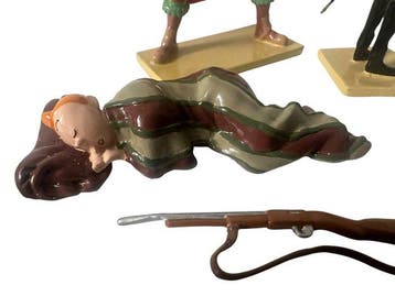 Figurine Moulinsart 46250 - Tintin - Tournesol et les fleurs, Nieuw